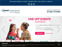 Tablet Screenshot of events-insurance.co.uk